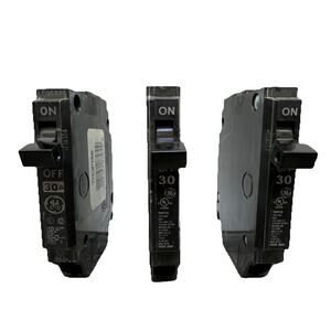Lot Of 3 30A Thin Single Pole General Electric Curcuit Breakers, THQP130 [63]